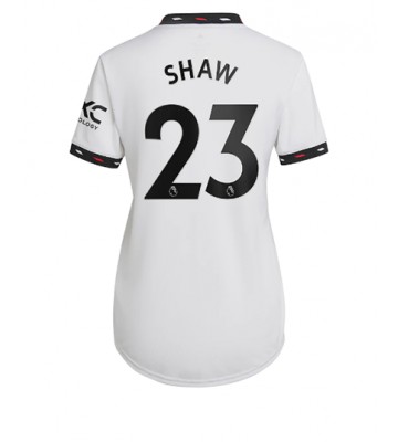 Manchester United Luke Shaw #23 Bortatröja Dam 2022-23 Korta ärmar